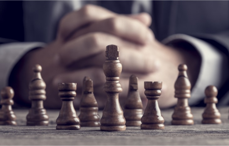 A businessman at a chess board devising a strategy. Do you know these volatility trading strategies?