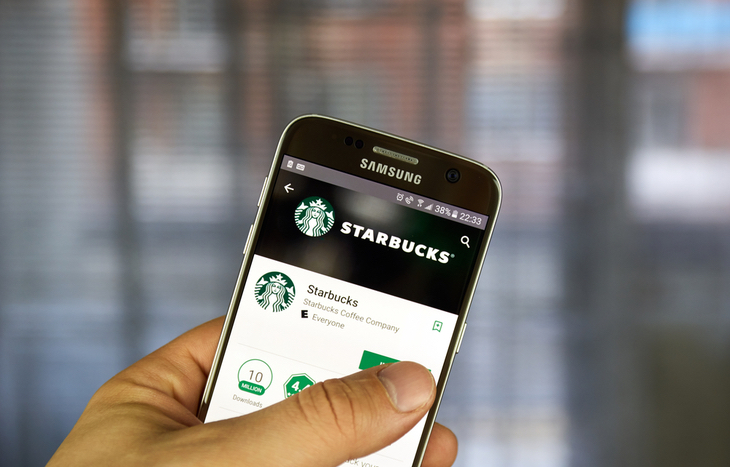 downloading the Starbucks phone app