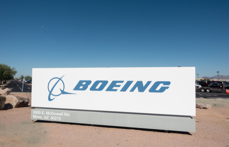 Boeing stock and logo